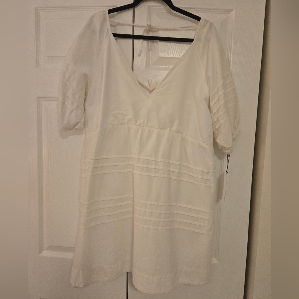NWT 7 For All Mankind White Cotton Mini